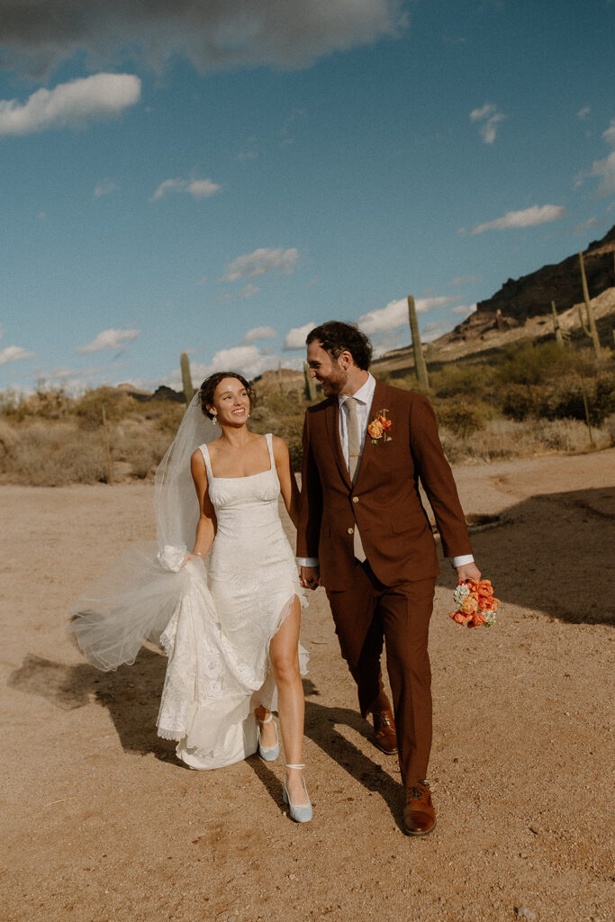 Bridal portraits in the Arizona desert
