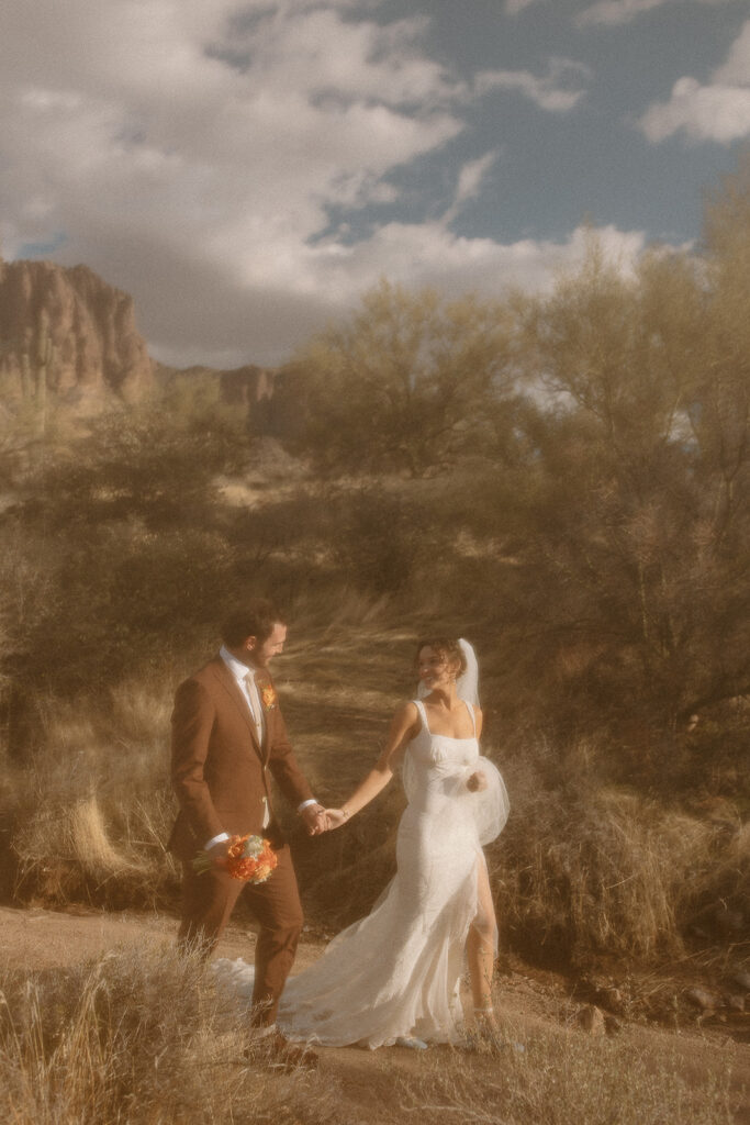 Bridal portraits in the Arizona deser