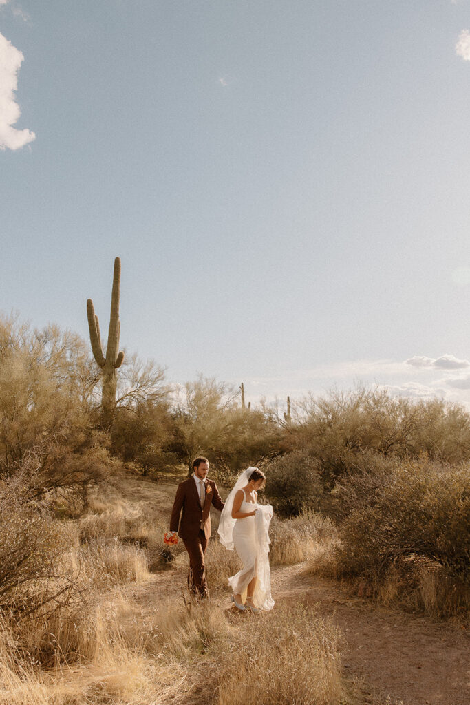 Bridal portraits in the Arizona deser