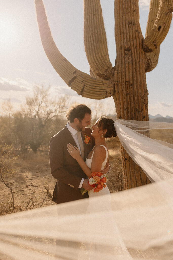 Bridal portraits in the Arizona deser
