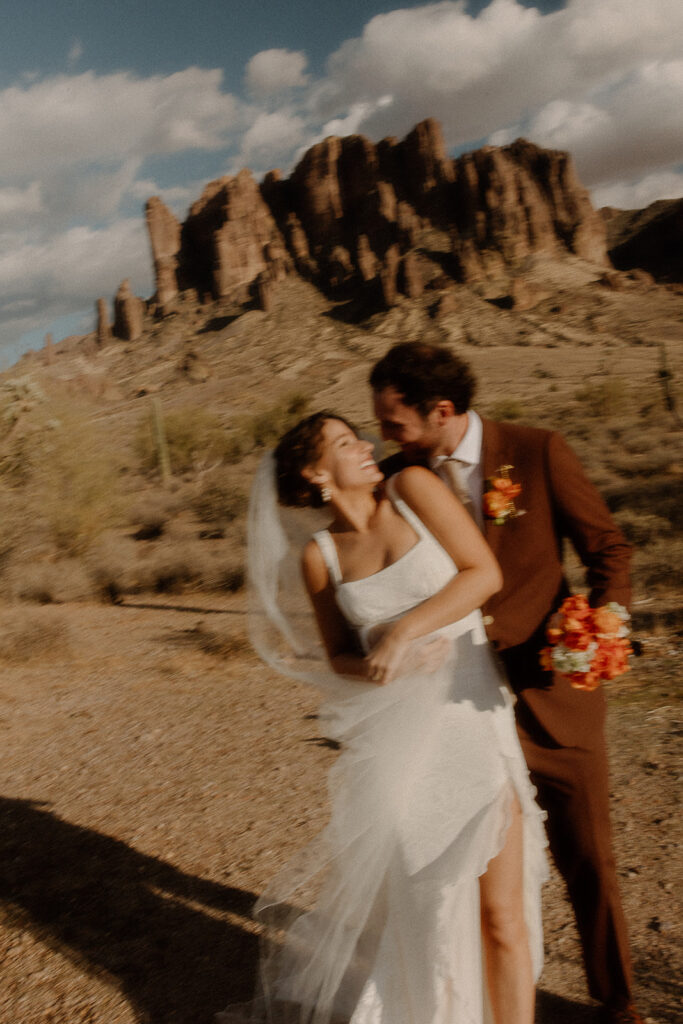 Bridal portraits in the Arizona deser