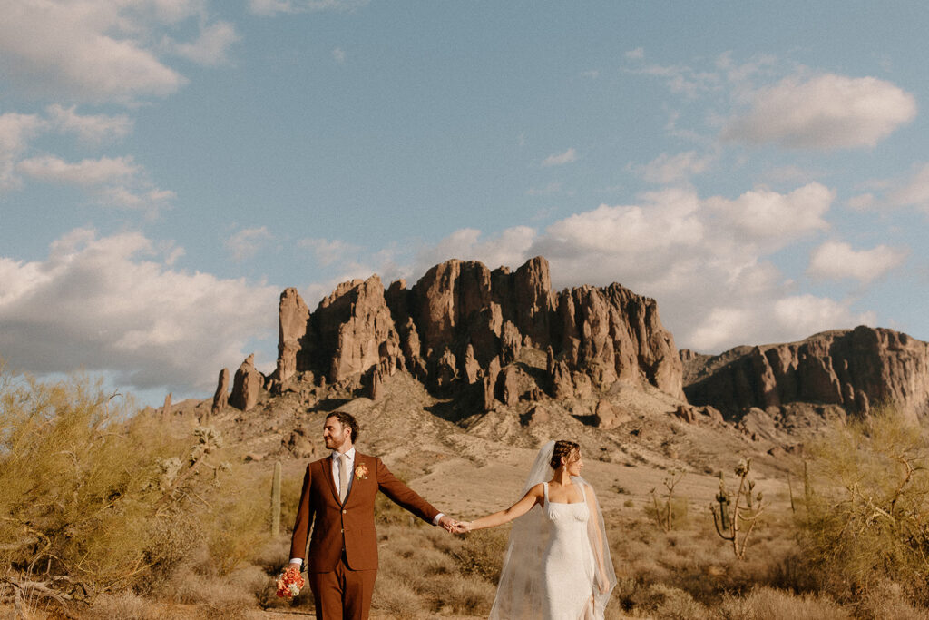 Bridal portraits in the Arizona deser