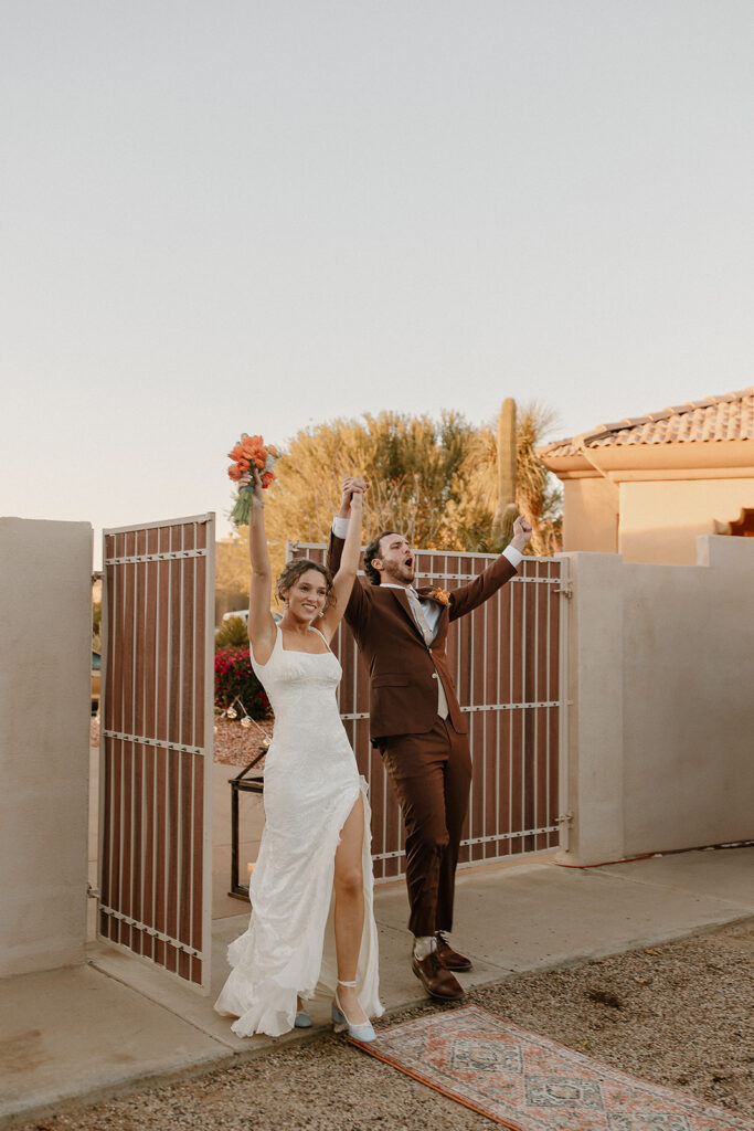 Backyard wedding reception