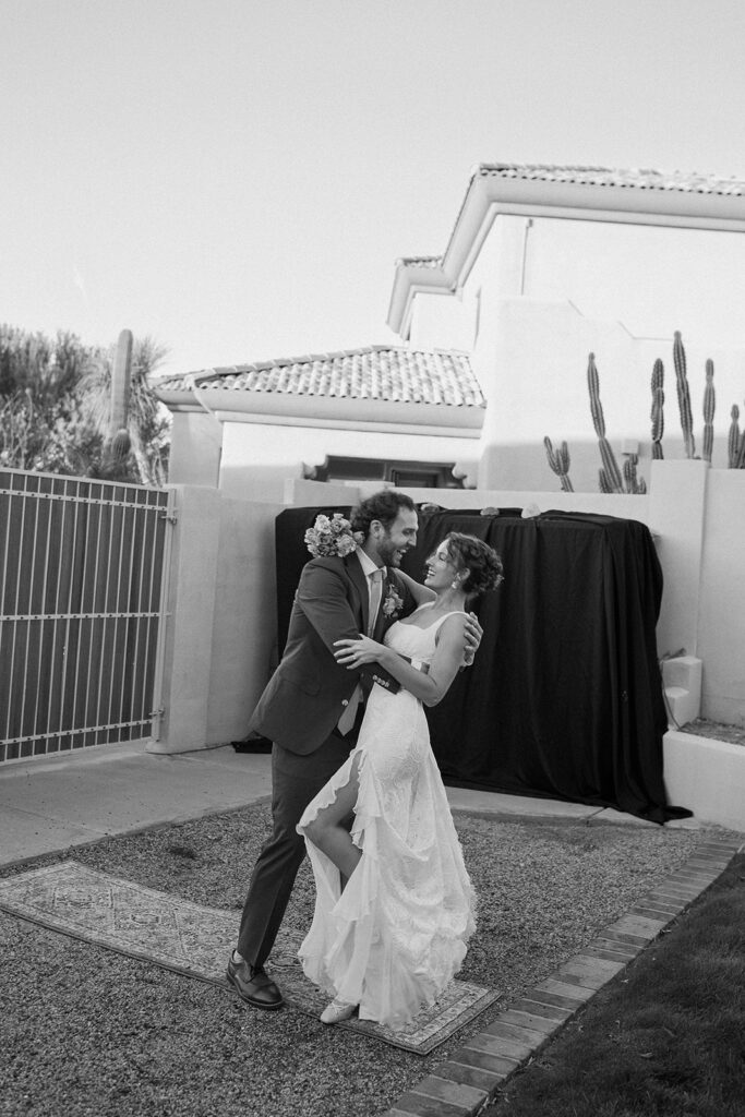 Backyard wedding reception