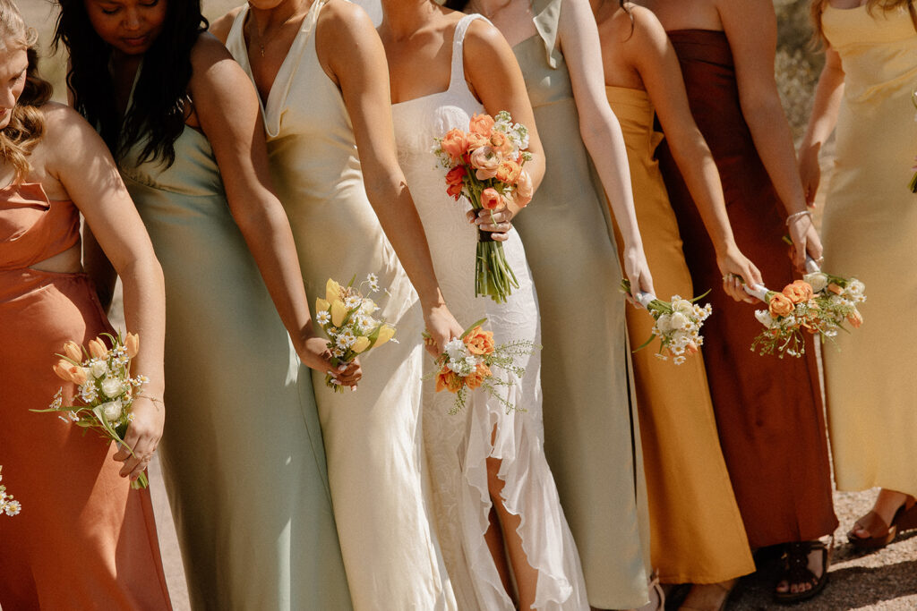 Lost Dutchman wedding bridesmaid photos in the desert