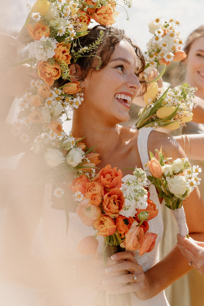 Lost Dutchman wedding bridesmaid photos in the desert