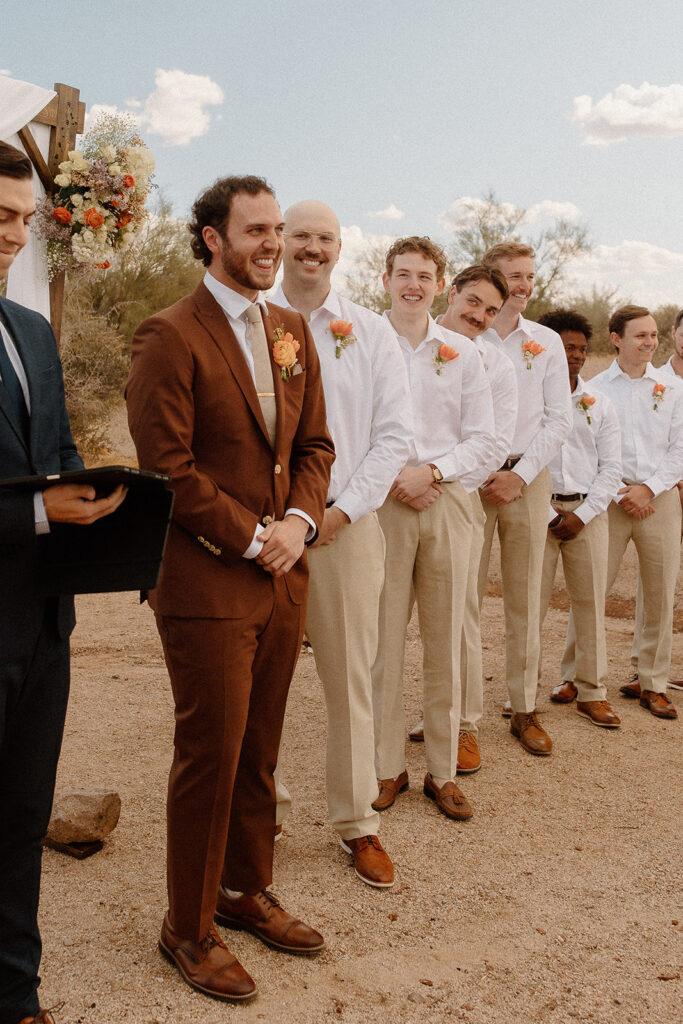 Lost Dutchman wedding ceremony in the Arizona desert