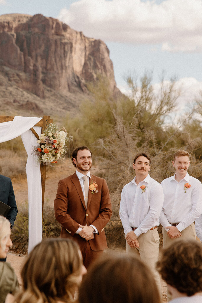 Lost Dutchman wedding ceremony in the Arizona desert