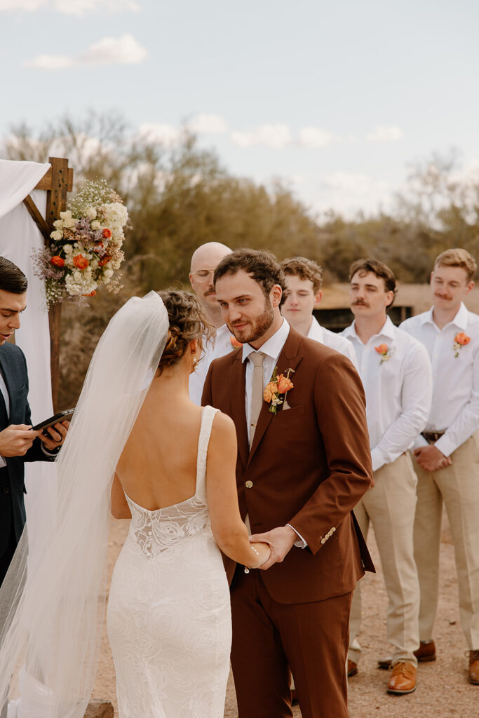 Lost Dutchman wedding ceremony in the Arizona desert