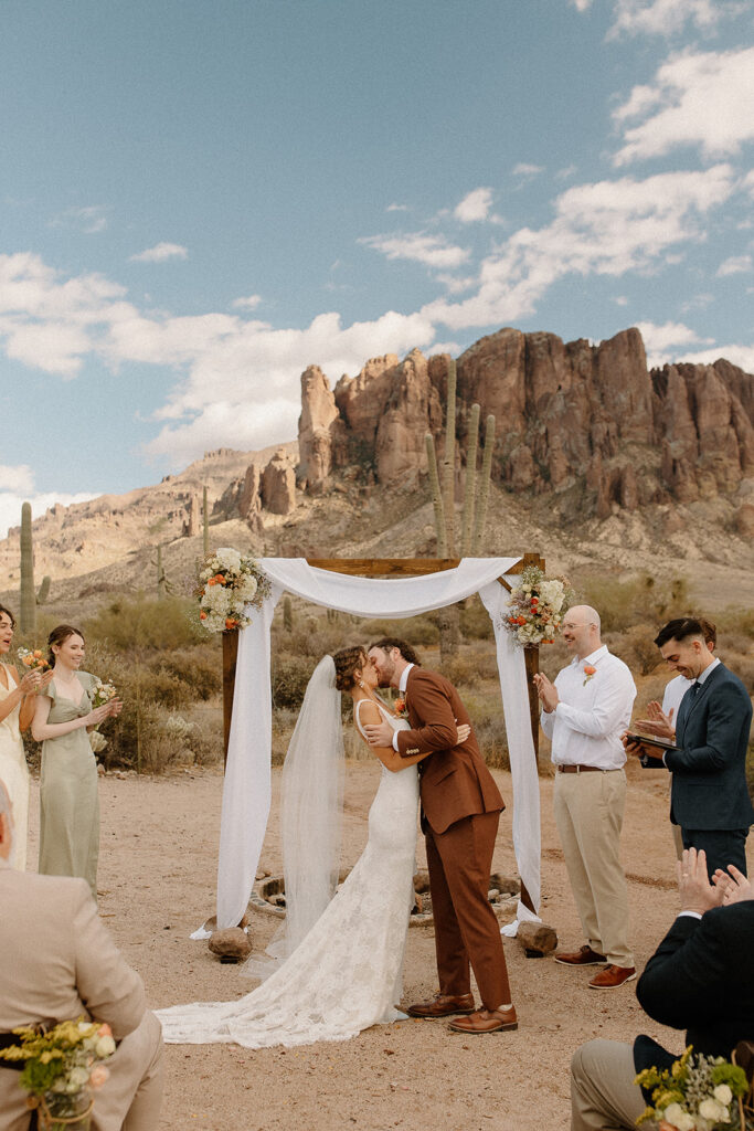 Lost Dutchman wedding ceremony in the Arizona desert