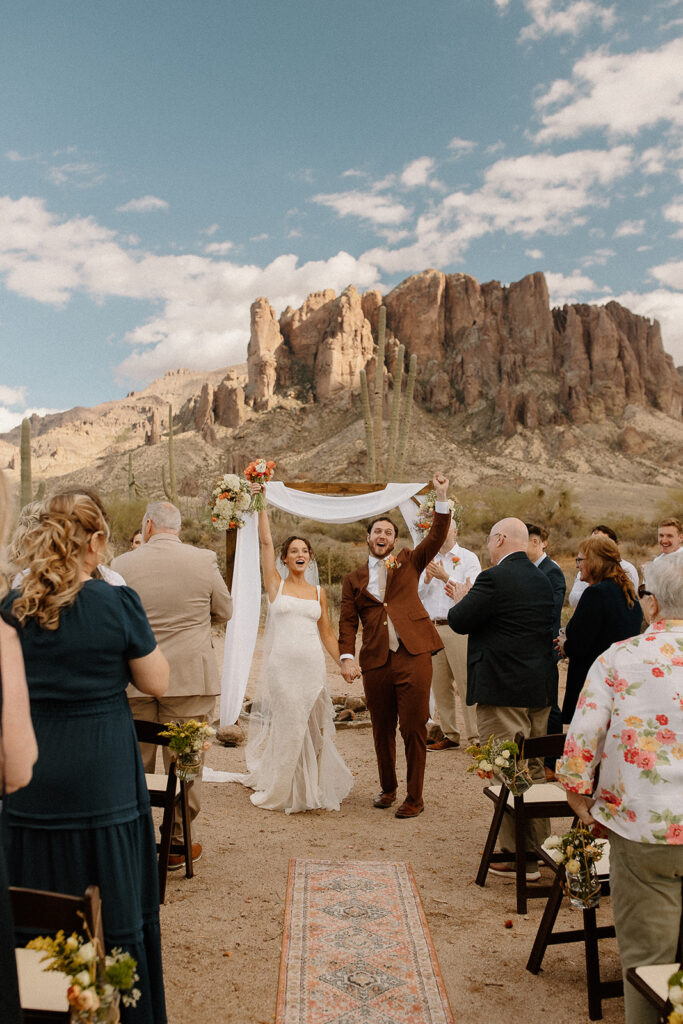 Lost Dutchman wedding ceremony in the Arizona desert