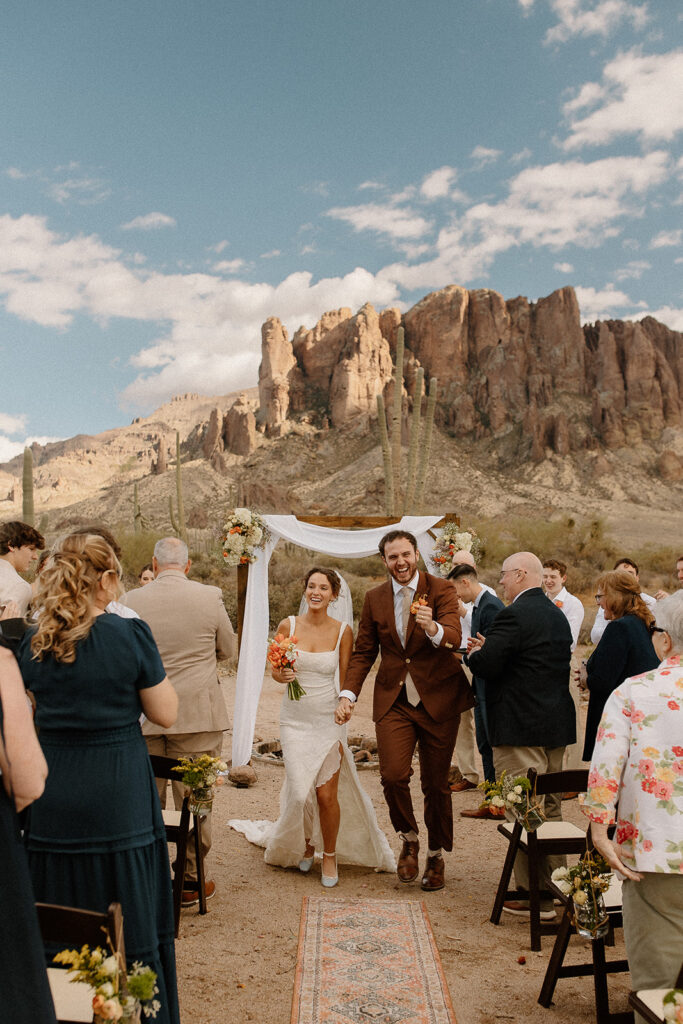 Lost Dutchman wedding ceremony in the Arizona desert